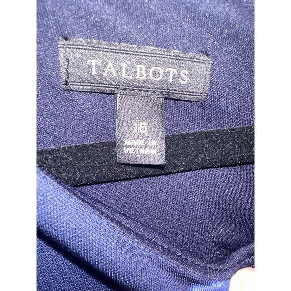 Talbots Womens Floral Knot Waist Dress Size 16 Polyester Spandex Blend - Picture 3 of 6